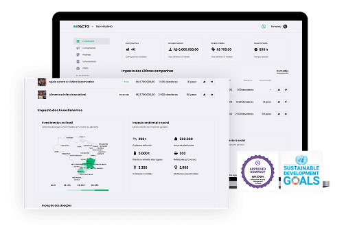 Dashboard ESG da plataforma IMPACTO